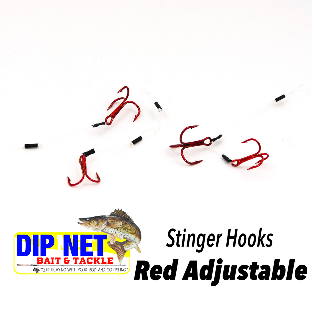 Stinger Hooks Red Adjustable – Dip Net Bait & Tackle